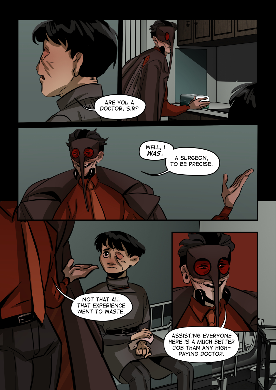 Anopheles tells the boy he's a surgeon.