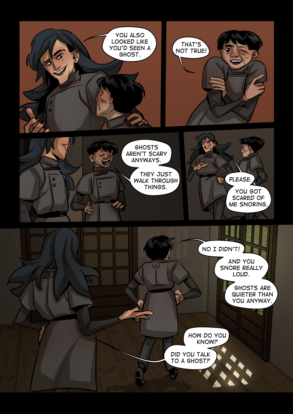 267 jokes about the boy being scared.