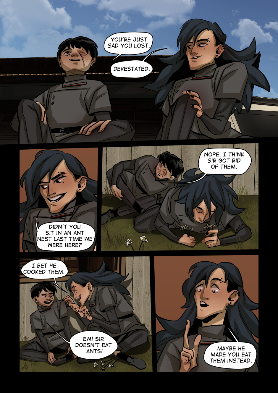 267 makes a joke about Anopheles cooking ants.