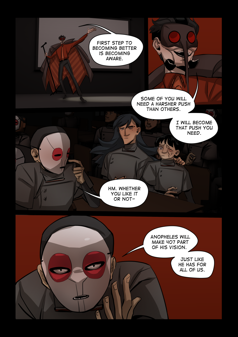 Anopheles keeps speaking as the cultist insists involvement to the boy.
