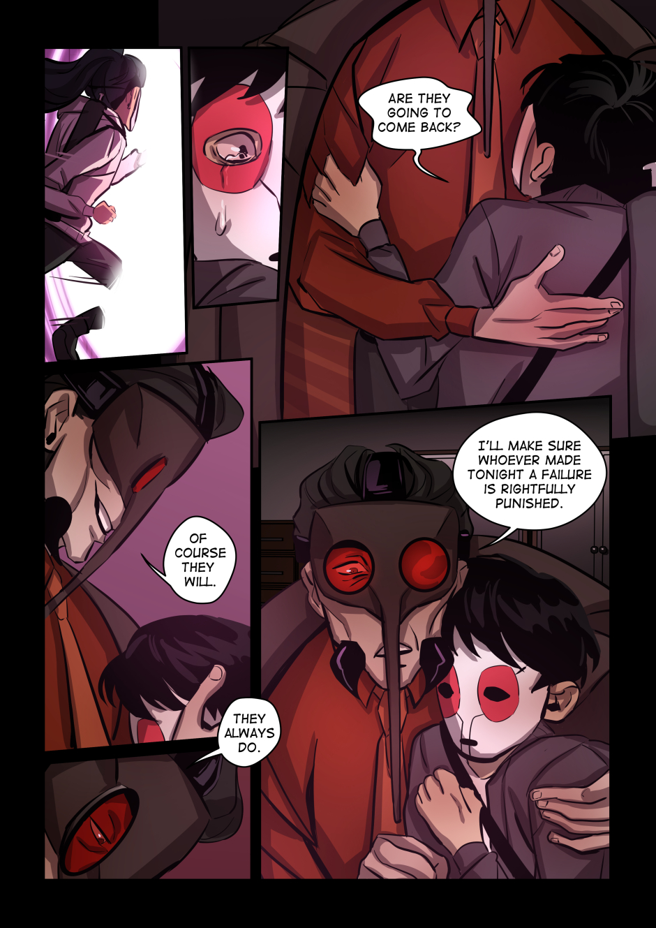 Anopheles comforts 407 and says people will be punished.