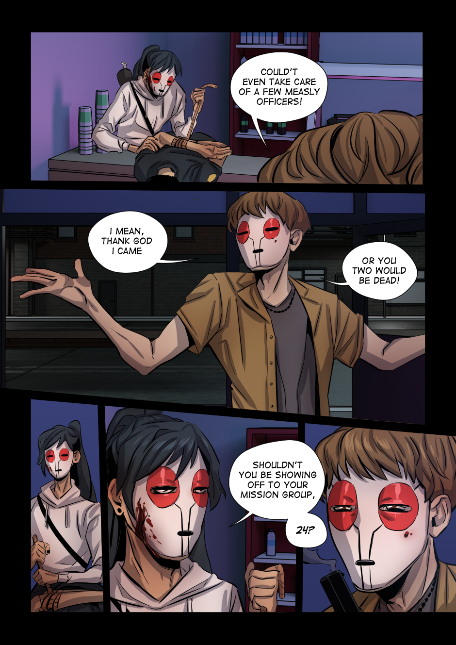 We learn the brunette cultist's name is 24.