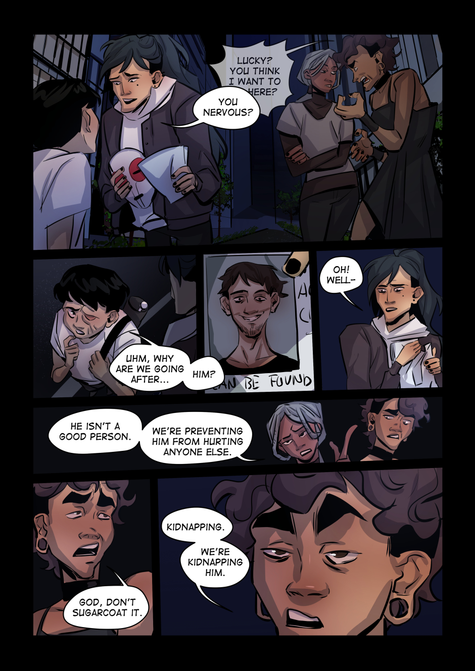 Sasha tells Zixuan that they're kidnapping a guy.