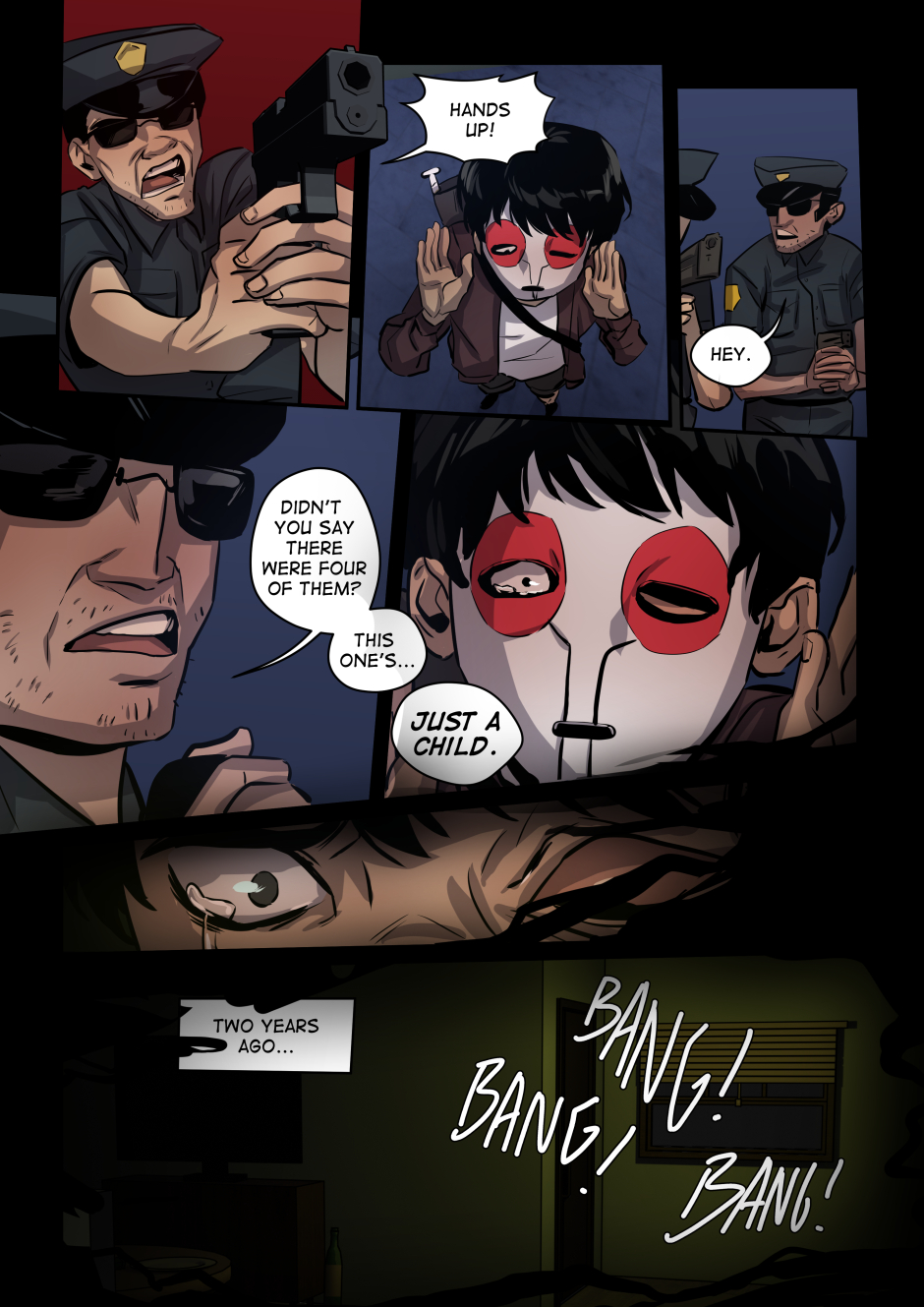 407 has a flashback to his past when he sees the police.