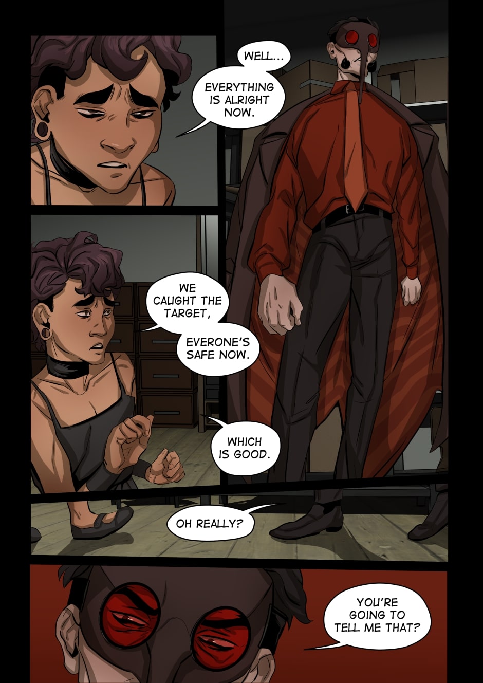 01 tries to explain but Anopheles is angry.