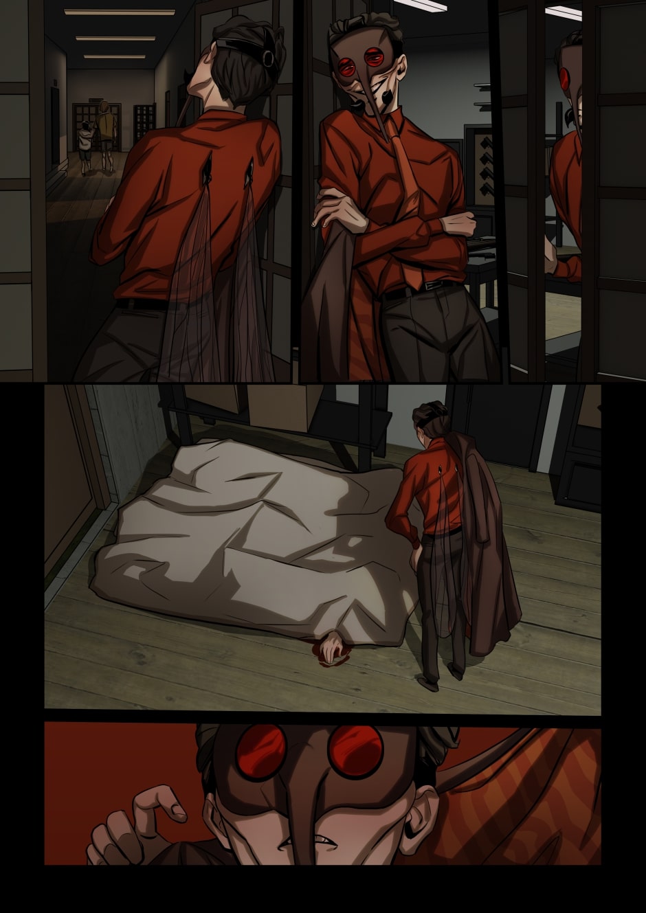 Anopheles watches them leave and smiles.